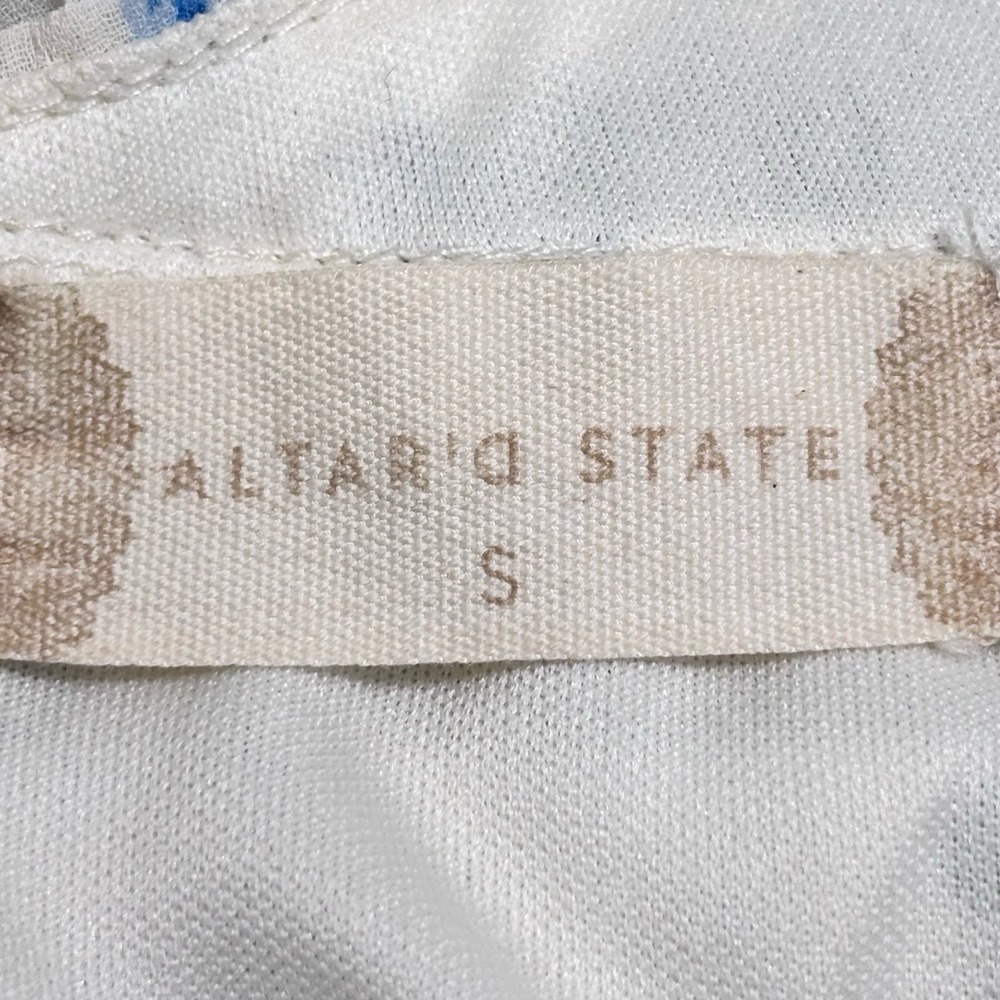 Altar'd State Babydoll Maxi Dress Size S Ivory Floral Cottagecore Coquette Prom - Picture 5 of 12